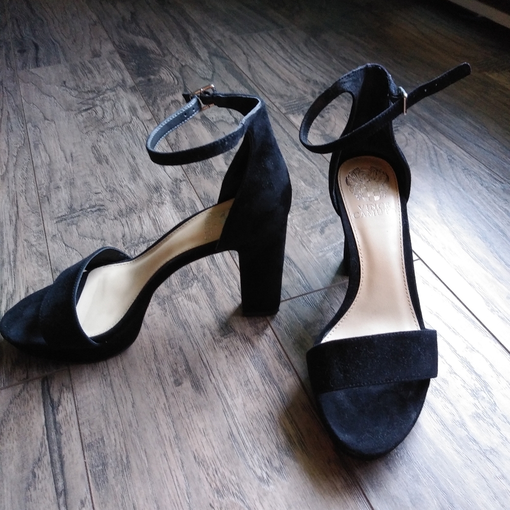 Vince camuto genuine suede platform worn once